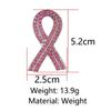 Three Styles Pink Red Purple Heart Ribbon Lapel Brooch Breast Cancer Enamel Pin