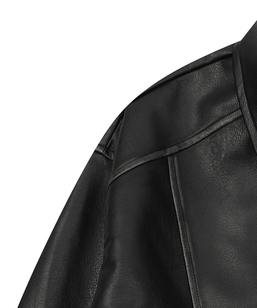 Mucent Glow Vintage Washed Leather Jacket (Unisex)