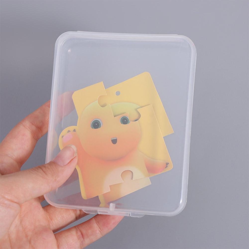 Transparent Card Storage Case Dustproof Flip Storage Box Photocard Storage Box  Stationery