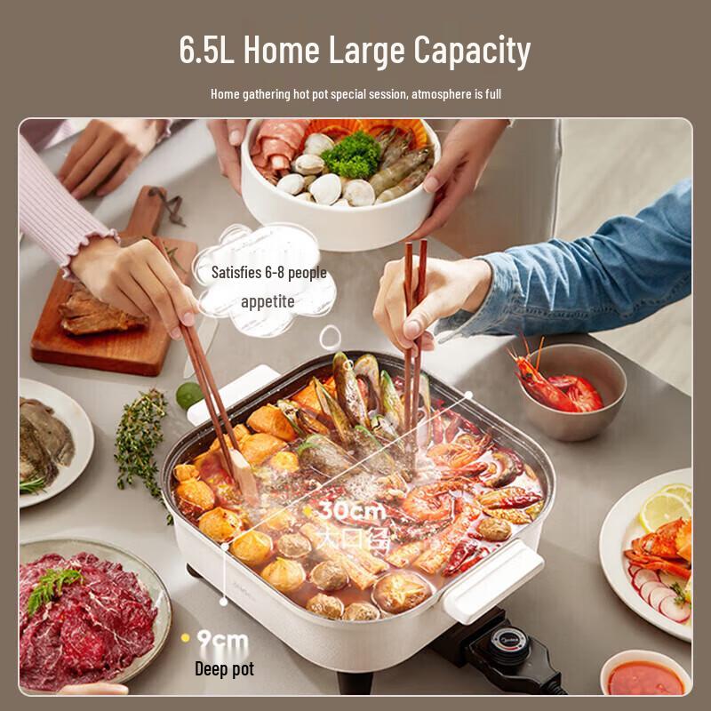 Midea 6.5L Multi-functional Electric Hot Pot and Grill
