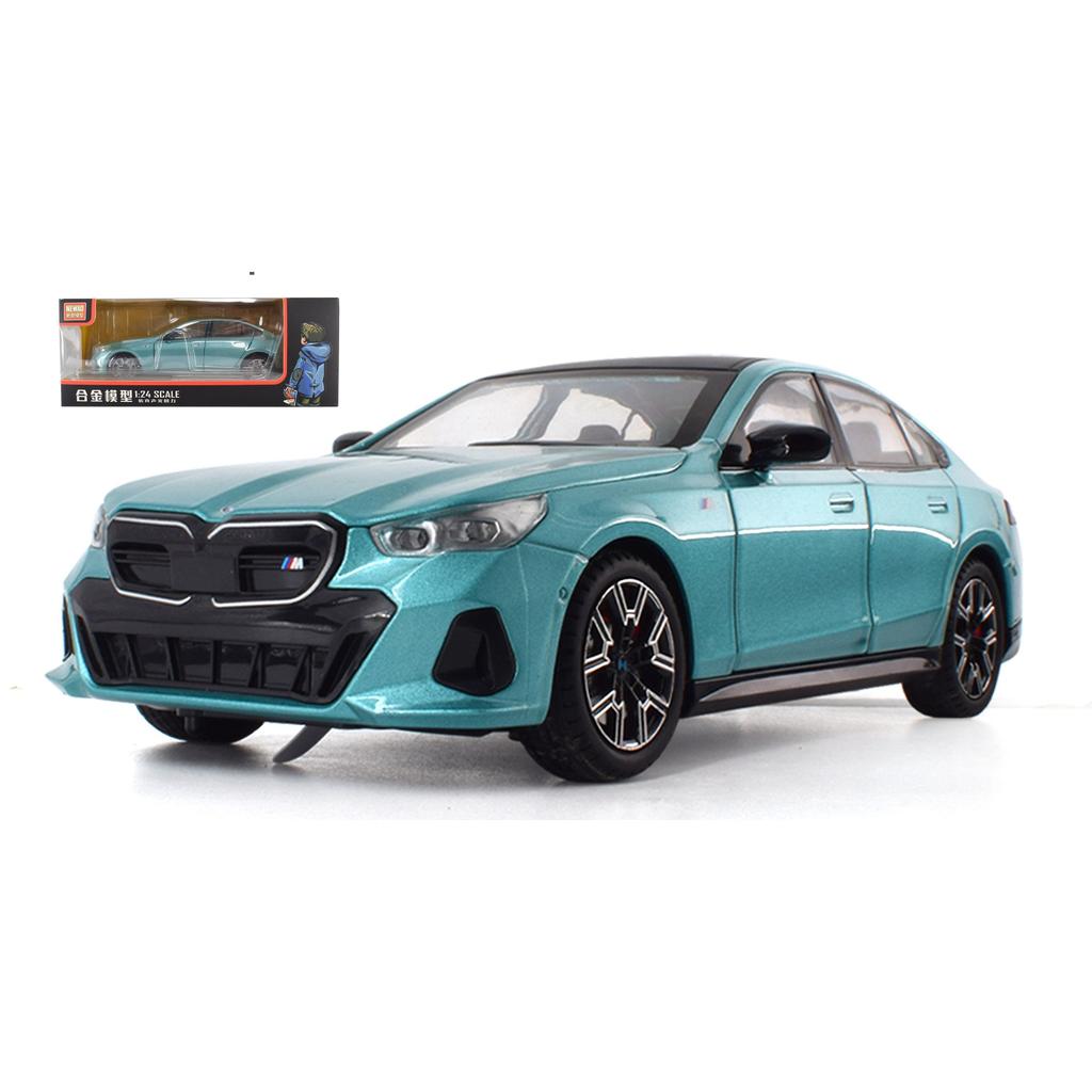 1/24 BMW I5 M60 литая модель из сплава роскошная игрушечная машинка со звуком и светом детская рождественская игрушка в подарок
