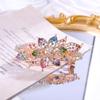 Кристальная цветочная заколка для волос Женские украшения для волос Ювелирные изделия Женские стразы Сплав Заколки для волос для девочек Вечерние заколки AE029