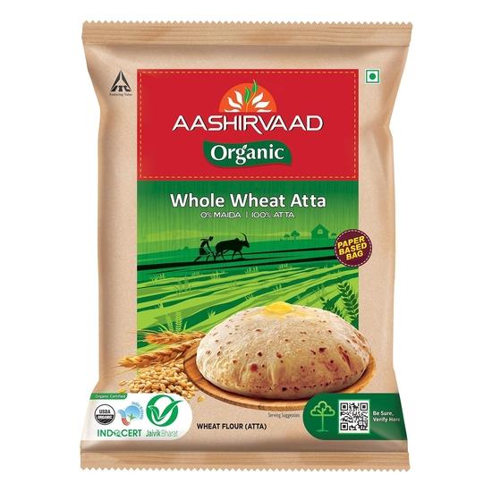 Aashirvaad Organic Atta, 1 Kg, 100% Organic Whole Wheat Atta