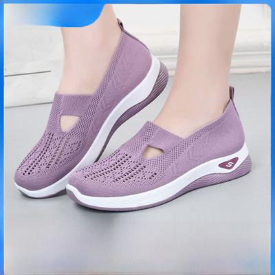 Женская обувь с дышащей сеткой: Удобные летние слипоны для пожилых мам, мягкая подошва, неглубокое горлышко