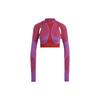 X Rui Zhou Collaboration FW23 Hollow Design Sports Long Sleeve T Shirt Women Tops Bright-Purple IB1262