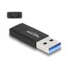Changeur de genre de câble USB - DELOCK - 60001 - USB A vers USB C - Noir - 10 Gbit/s