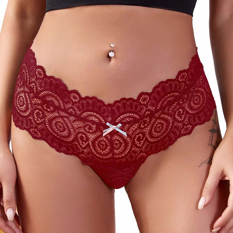 CINOON Женские сексуальные кружевные трусики с низкой посадкой, соблазнительное нижнее белье, женские стринги, прозрачное нижнее белье, трусы с вышивкой, нижнее белье
