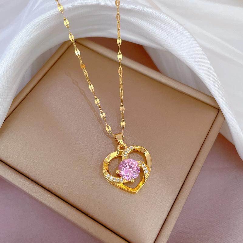 Геометрические Популярные Элементы Роскошное Банкетное Свадебное Ожерелье Женская Универсальная Цепочка на Ключицу Титановая Сталь