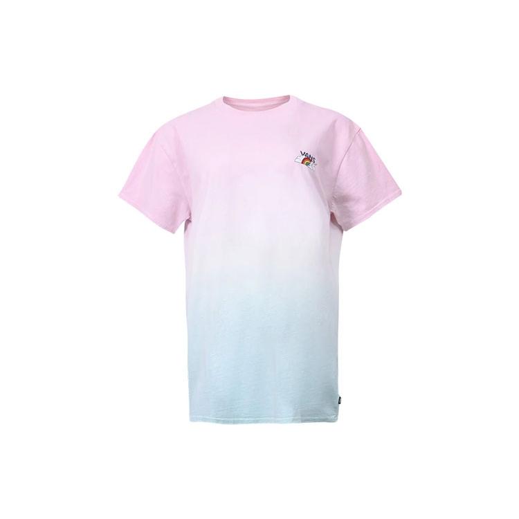 Vans T Shirts Unisex Pink Crew Neck Moderate Straight Fit VN0A54LCUUZ