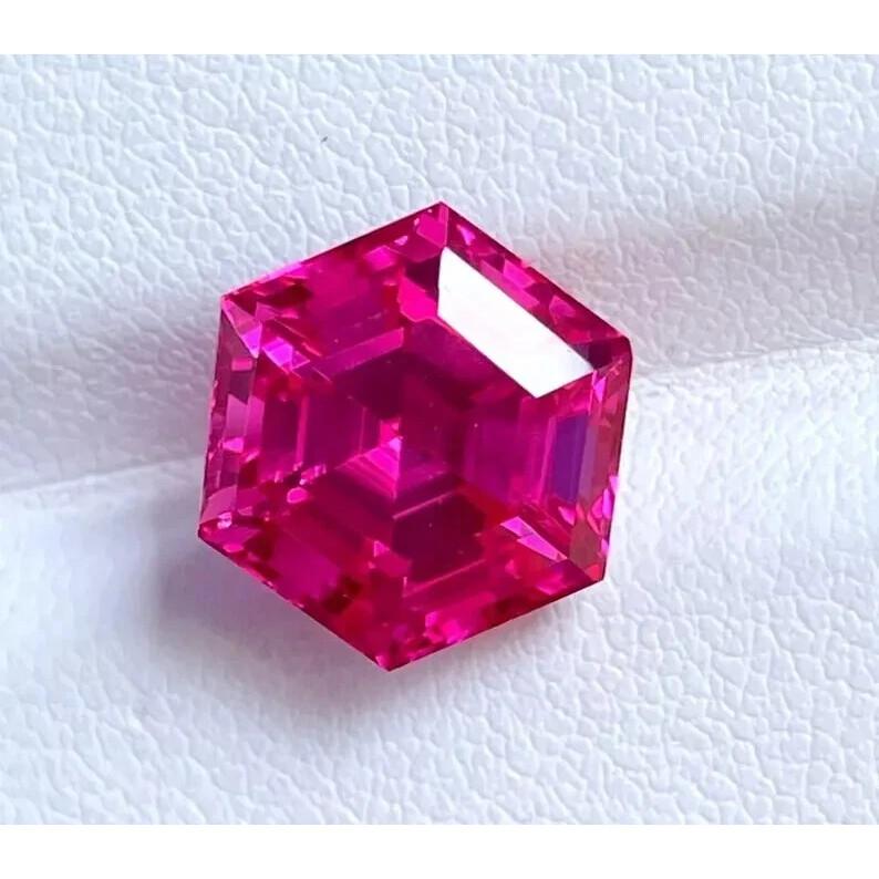 Stunning Pink Spinel Natural Hexagon Cut 10+ Ct Certified Loose Gemstone