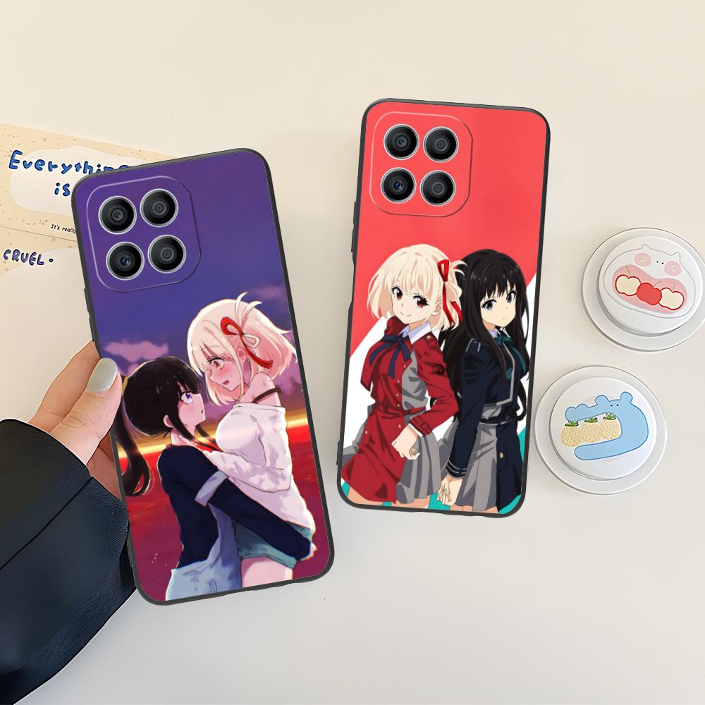Lycoris Recoil Anime Mobile Phone Case for Honor 90 80 70 60 50 30 20 10 9 8 7 Pro S SE Lite 5G Colour Printing Protective Cover