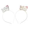 Tiara Zinc Zinc Alloy Hairband Letter Birthday Hair Hoop Female Jewelry Crown Birthday Queen Headband