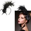 Colorful Feather Headband Halloween Cosplay Hair Hoop Holiday Party Headdress for Women Girl Halloween Carnival Easter