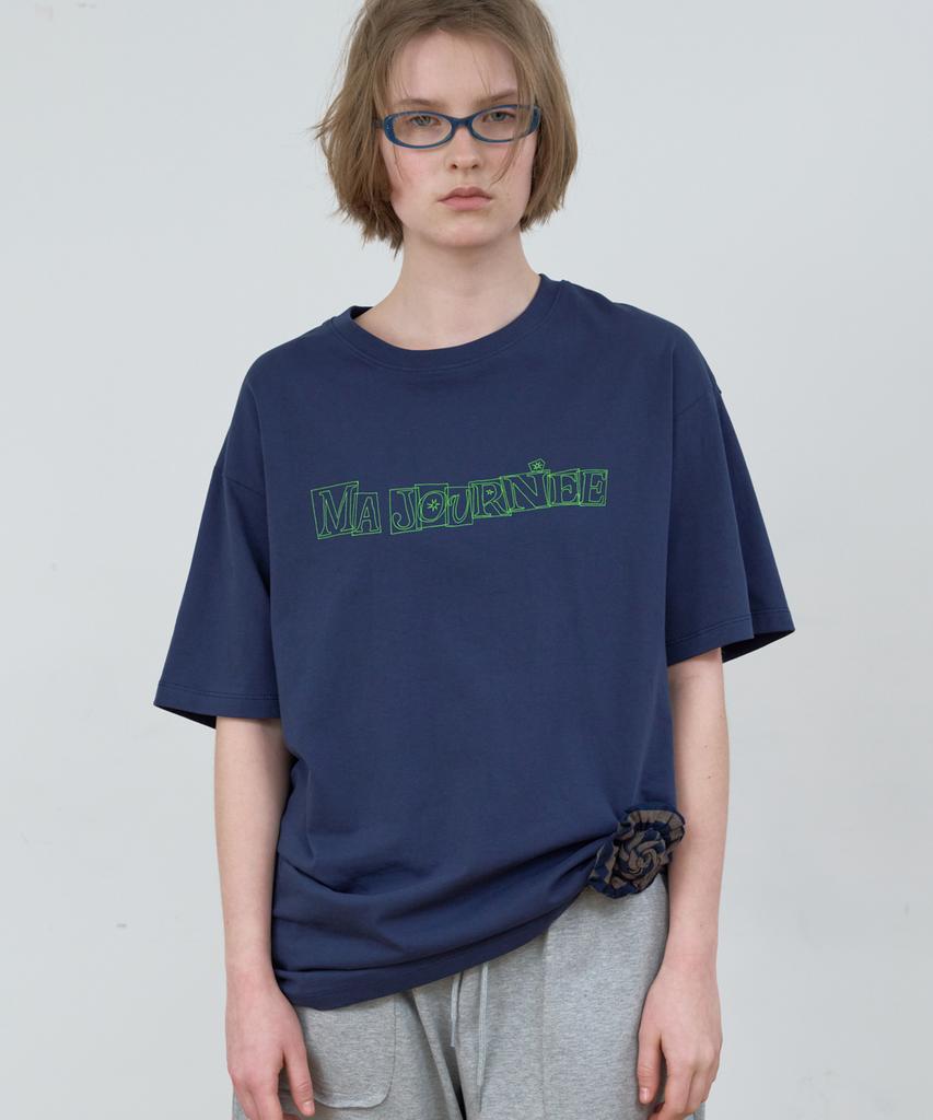 MA JOURNEE M Simbol Graphic T-Shirt_Navy