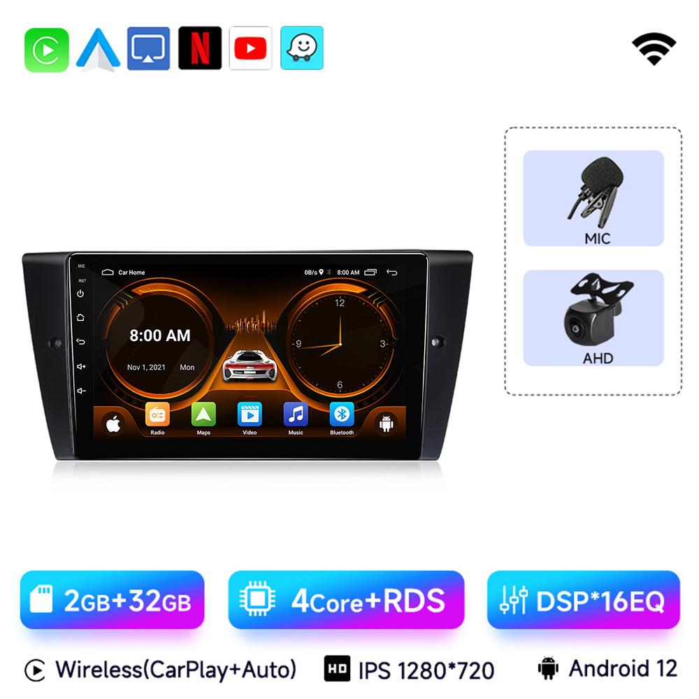 JIUYIN 9" Android 13Car Radio For BMW 3-Series E90 E91 E92 E93 wireless CarPlay Android 13 Auto car intelligent systems No 2 din