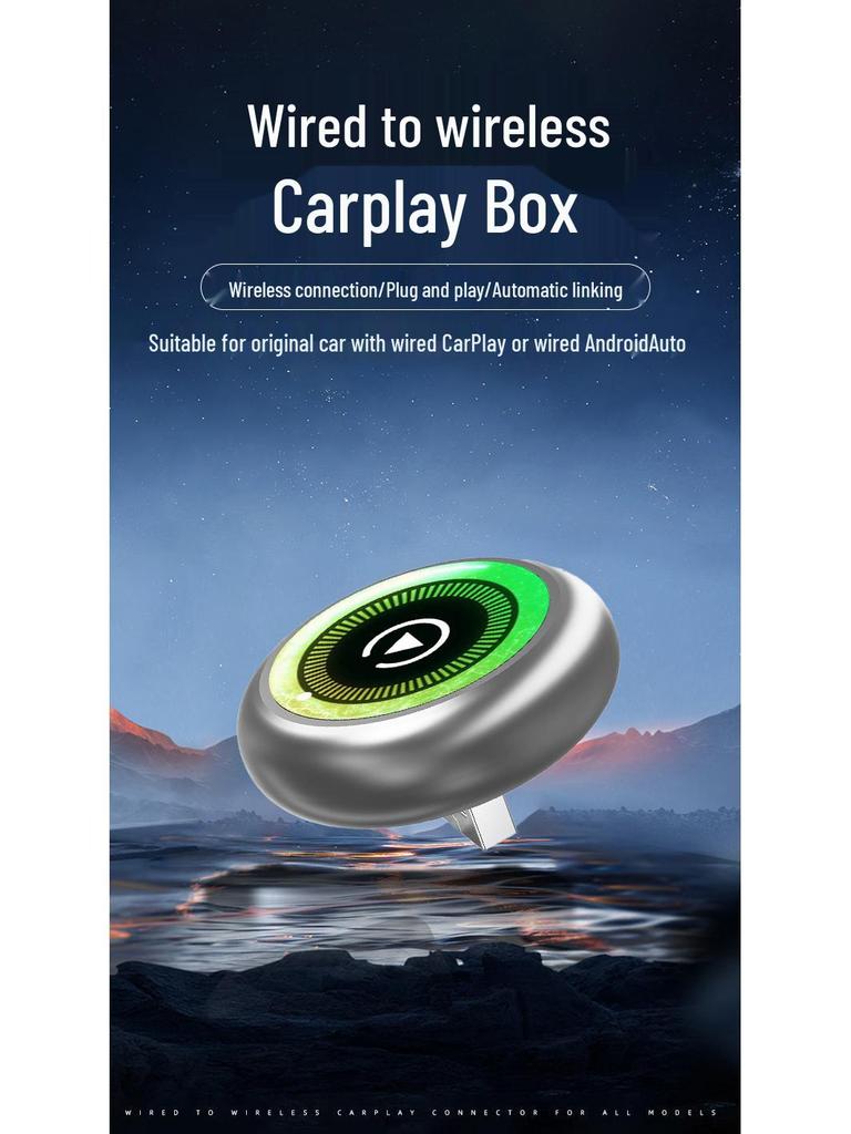 Беспроводной адаптер Apple Android CarPlay с корпусом из цинкового сплава