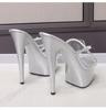 Women Sexy Fashion Nightclub High Water Diamond 15cm Heel Slippers LFD-8661-45