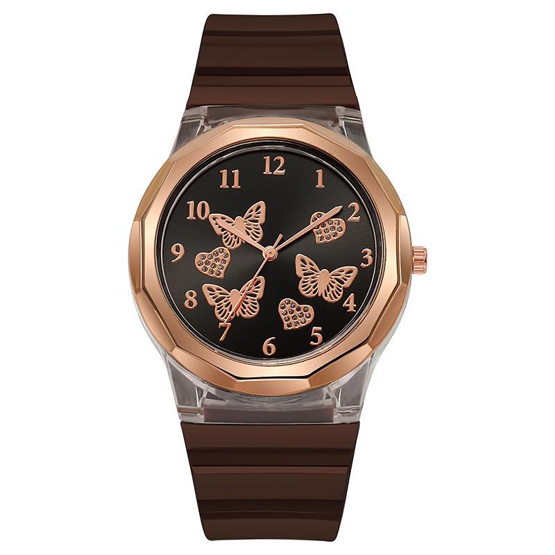 Новые Модные Студенческие Желейные Часы Для Женщин Модные Силиконовые Кварцевые Часы с Бабочкой Оптом От Производителя