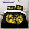 Постельное белье с узором Wu-Tang Clan, Комплект с одеялом, Пододеяльник, Наволочка, Домашний подарок на день рождения (1 пододеяльник + 2 наволочки, без наполнителя)
