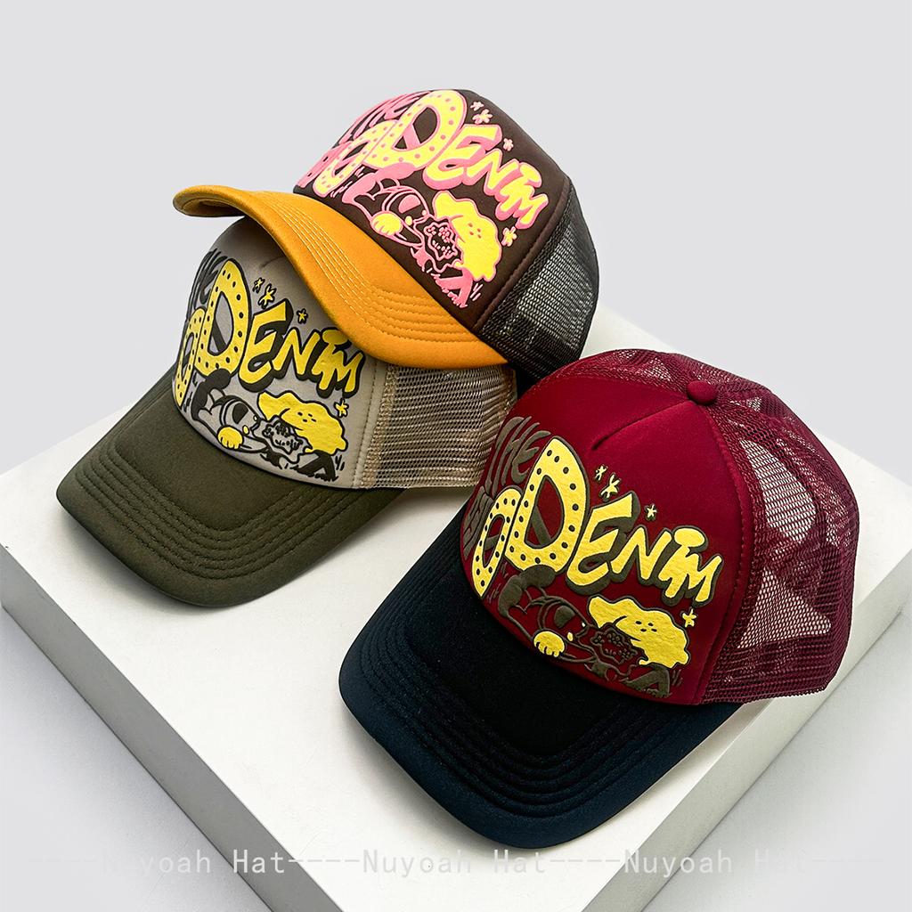 Baseball Lettering Alphabet Printed 3D Interesting Women Men For Neutral Gender Fresh Caps Peaked Hats Sunshade Cartoon Breathable Color Block