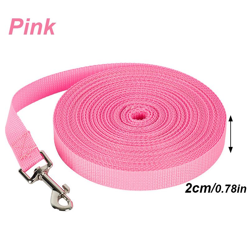 Nylon Durable and strong traction rope Pet Solid Color Long Lanyard Traction Rope for Small Large Dogs 5M 10M 20M 30M Lead Item