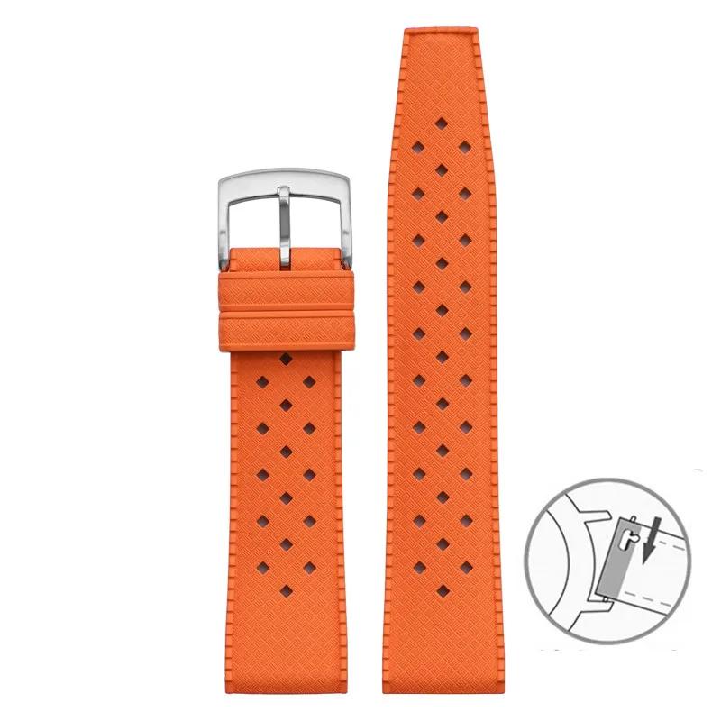 Watchband 20mm 22mm Diving Sport Watch Band for Seiko Omega Seamaster 300 Longines FKM Fluoro Rubber Strap Bracelet for Blancpain X Swatch