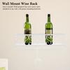 Wall Mount Metal Wine Rack Bottle Champagne Glass Holder Storage Bar Accessory with Shelf White