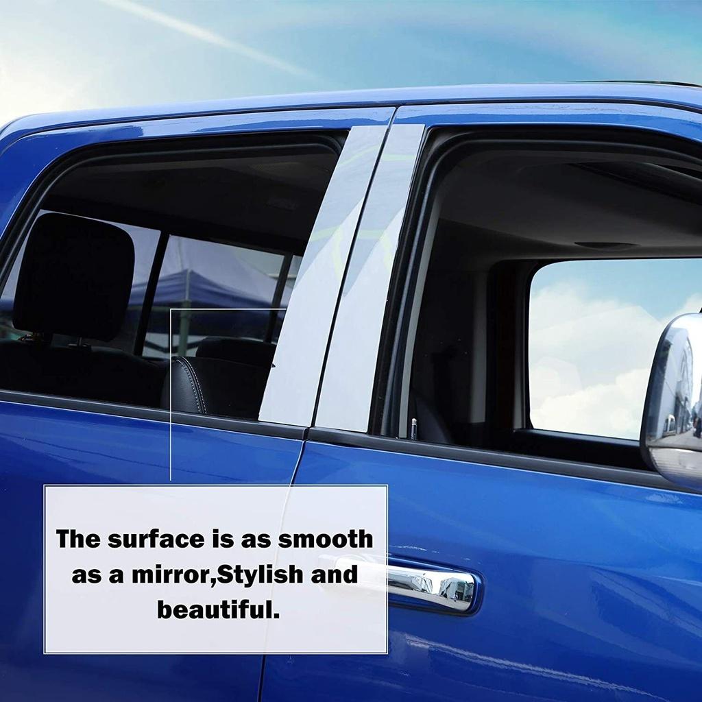 4 шт., наклейки на стойки бокового окна двери автомобиля, автостайлинг, подходят для Dodge Ram 1500/2500/3500/4500/5500 2009-2018