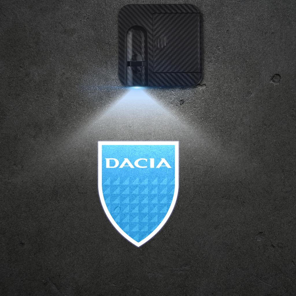 1/2PCS For Duster Logan Sandero Stepway Sandero Lodgy Dokker Car Door Welcome Lights Laser Projector Logo Wireless Sensing