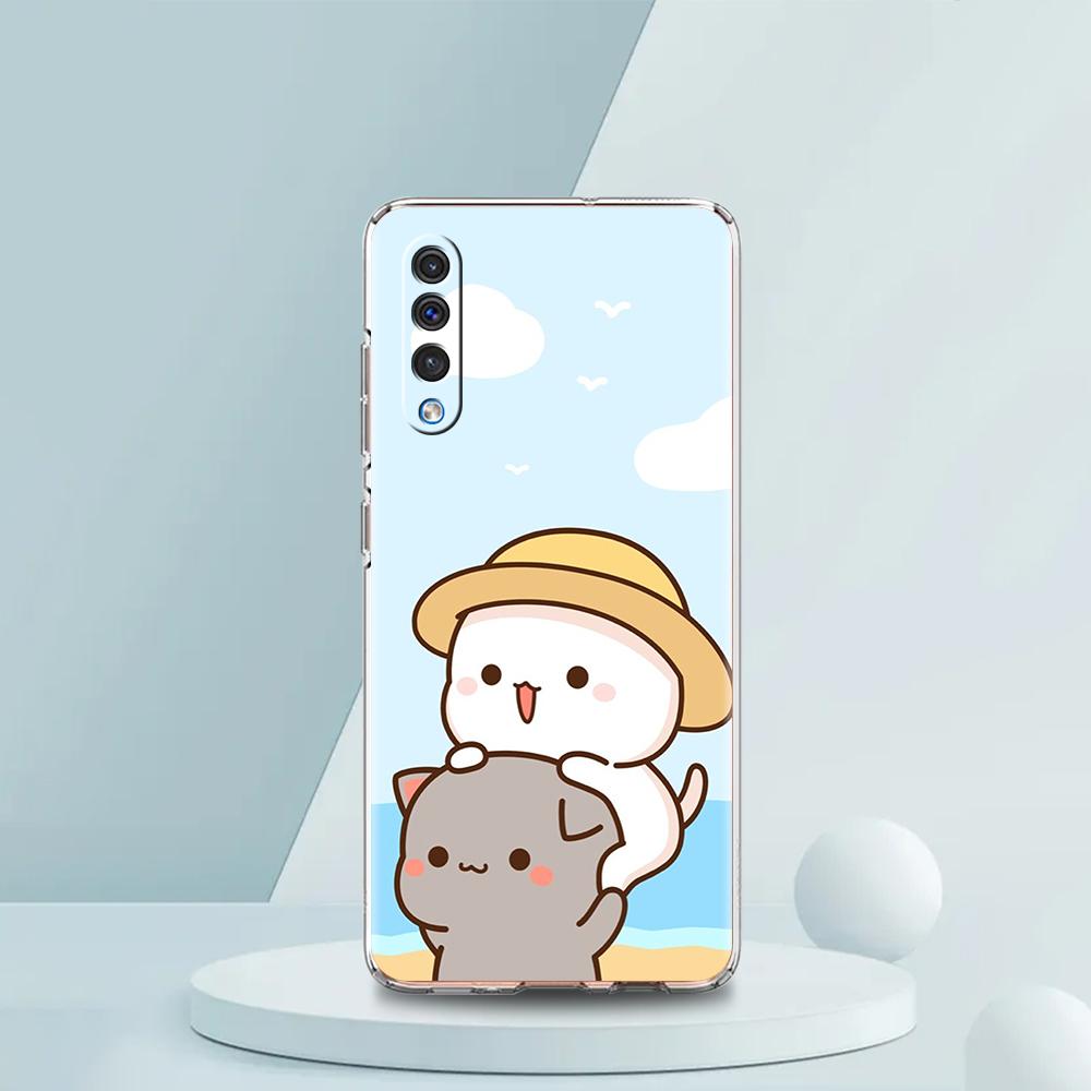 Милый Мультяшный Кот Пара Чехол Для Samsung A16 A14 A12 A22 A32 5G A34 A42 A52 A54 A50 A70 A72 A30 A40 A20E A10S A20S A02S A04S A06
