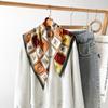 70 * 70 Four Seasons Available New Women'S Small Square Scarf, High Grade Letter Printed Scarf, Professional Scarf, Satin Scarf