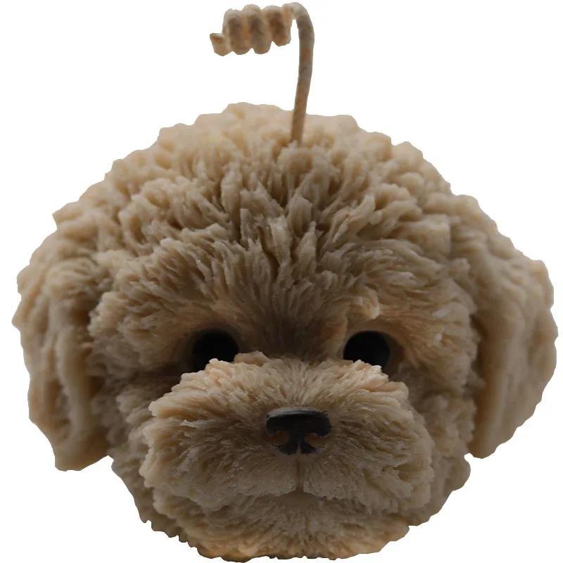 Сделай сам, ручная работа, изготовление свечей из гипса, поделки из смолы, силиконовая форма для свечей в виде головы плюшевой собаки, форма для ароматерапии, гипсовые формы