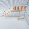 Wooden Bird Swing Climbing Ladder Funny Bird Playing Gyms Exercise Stands  Pet Parakeet Toy