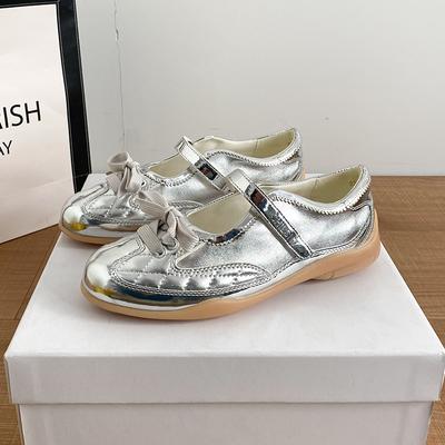 Версия из овчины~ внутренняя высота увеличивается на 6 см, модные балетки, женские весенние новые повседневные спортивные туфли из маленькой кожи, туфли Мэри Джейн