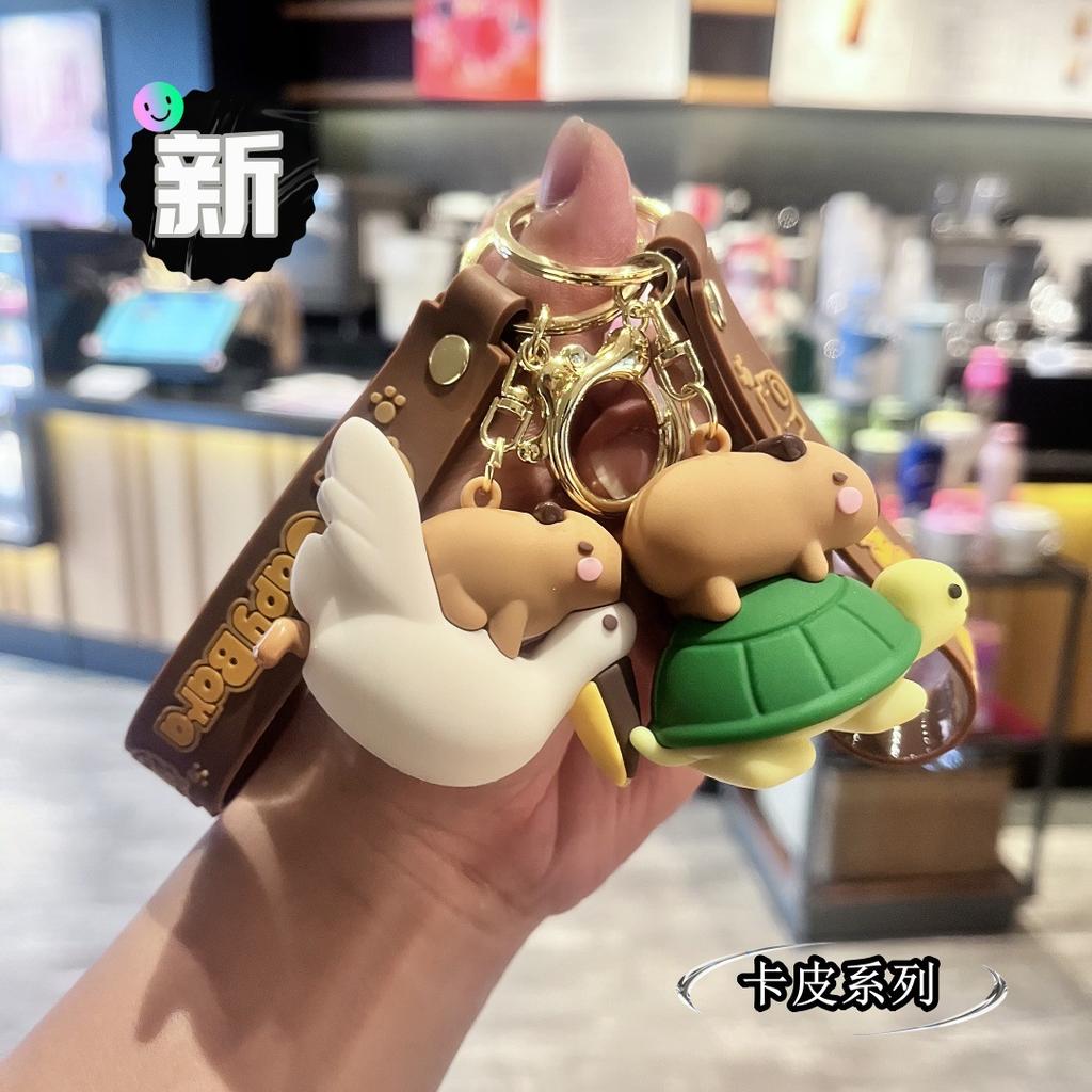 Новый брелок-капибара, милый дельфин, подвеска для рюкзака, автомобиля, детская кукла, маленький подарок