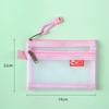 Transparent Nylon Mesh Pencil Pouch Toiletry Carry Pouch Portable Organizer Sticker Tape Accessories