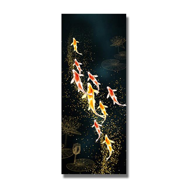 Koi Fish Feng Shui Carp Lotus Pond Canvas Painting Modern Posters and Prints Wall Art Picture for Living Room Home Decor Cuadros