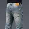 2024 Весна и Осень Зима Новые Джинсы Мужские Прямые Трубчатые Облегающие Ретро Тренд Эластичные Повседневные Длинные Брюки