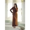 Платье-карандаш с запахом Коричневое