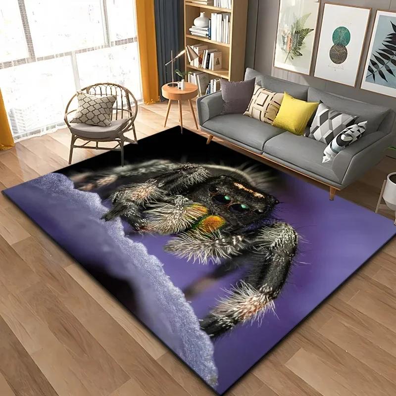 3D Ковер Паук Ползание Животное Ковер Хэллоуин Ужас Мат Коврики Trick or Treat Подростковая Спальня Коврик Фестиваль Домашний Декор Придверный Коврик