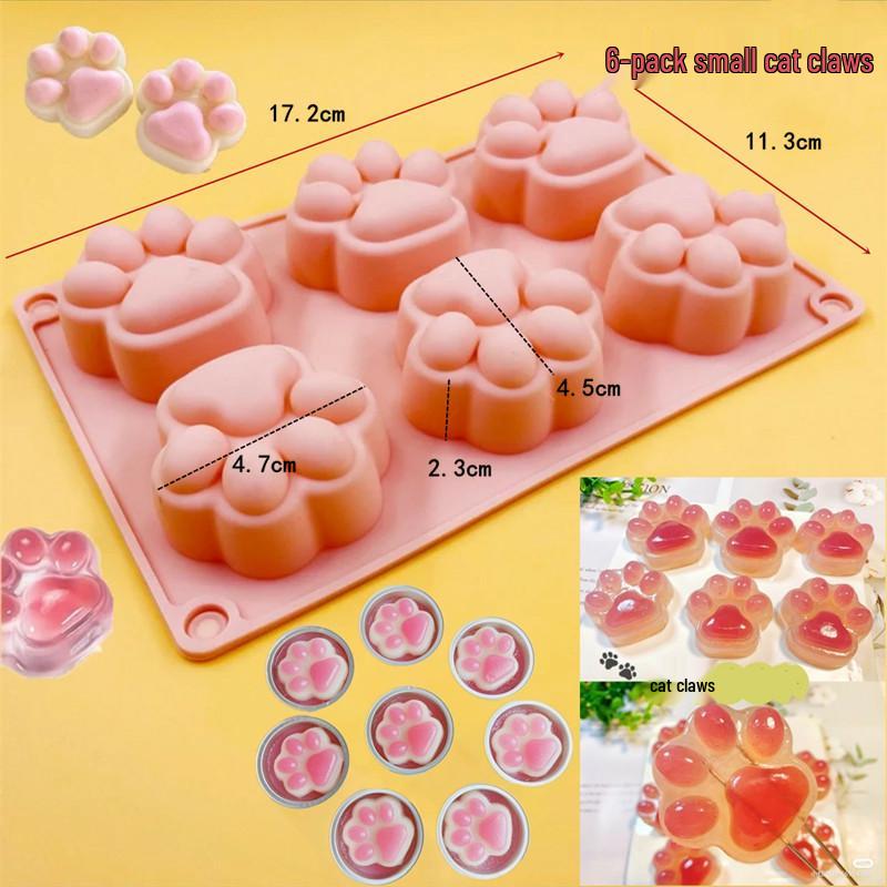 Силиконовая форма «Зайчик» на 6 ячеек для 3D-торта, мусса, пудинга и желе