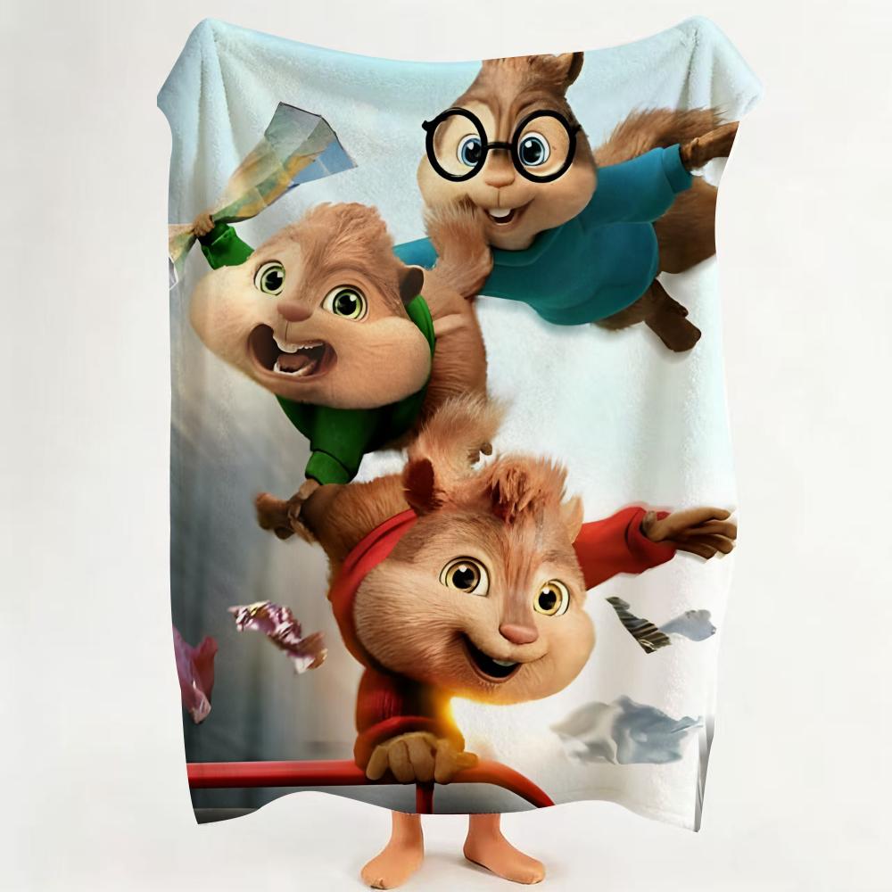Movie Alvin And The Chipmunks Throw Flannel Throw Blanket Suitable for Sofa Living Room Bedroom