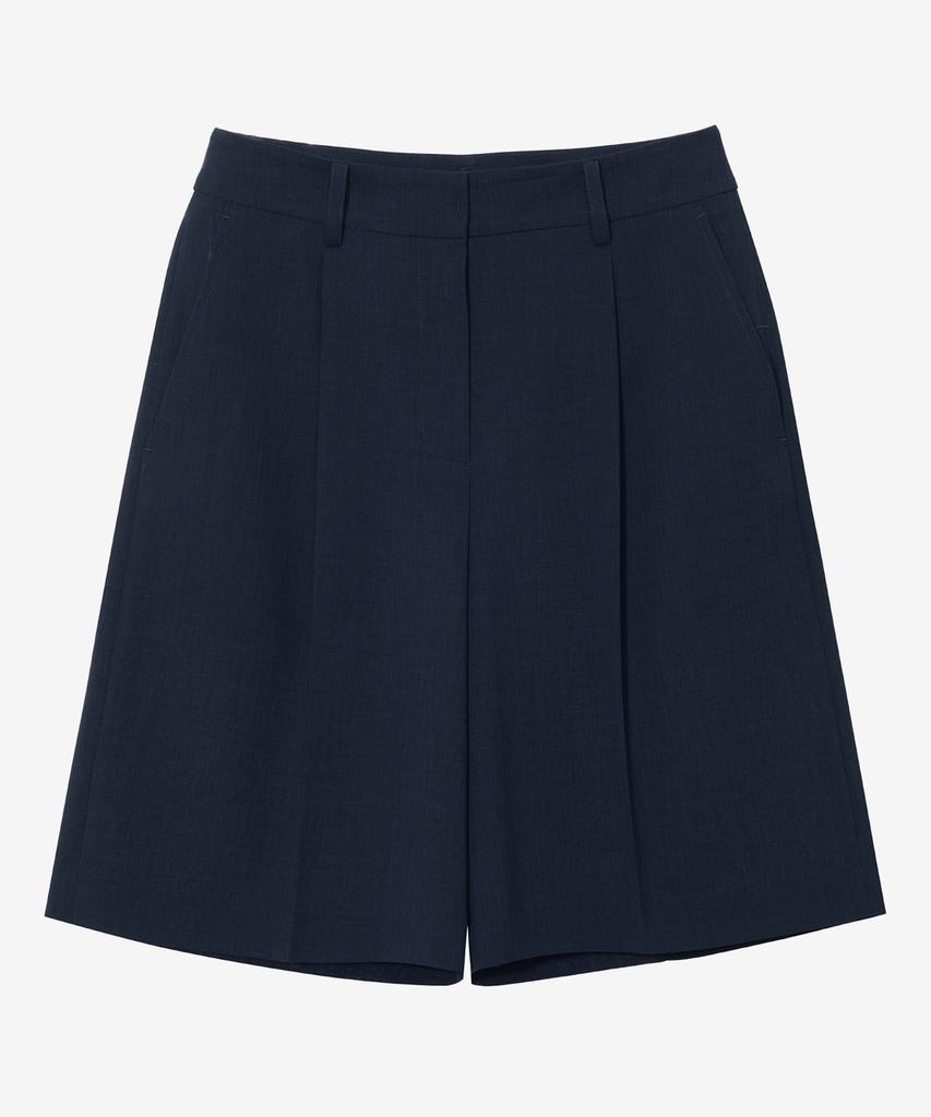 MIND BRIDGE WOMEN [W] Belted Single-Pleat Knee-Length Shorts - 2 Colors