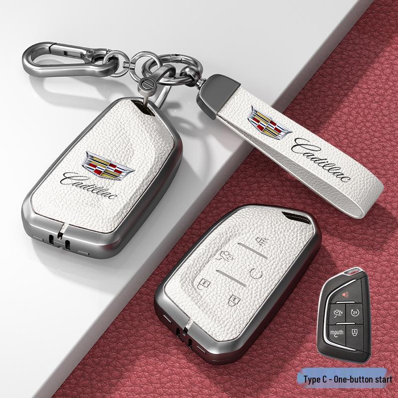 Кожаный чехол для ключа для Cadillac XT5/CT6/XT4/XTS и ATSL – Унисекс-дизайн с пряжкой