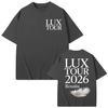 Певица Розалия Футболка с мерчем тура LUX Мода Поп-музыка Футболки с коротким рукавом Мужские Женские Летние Хлопковые Футболки Высокого Качества
