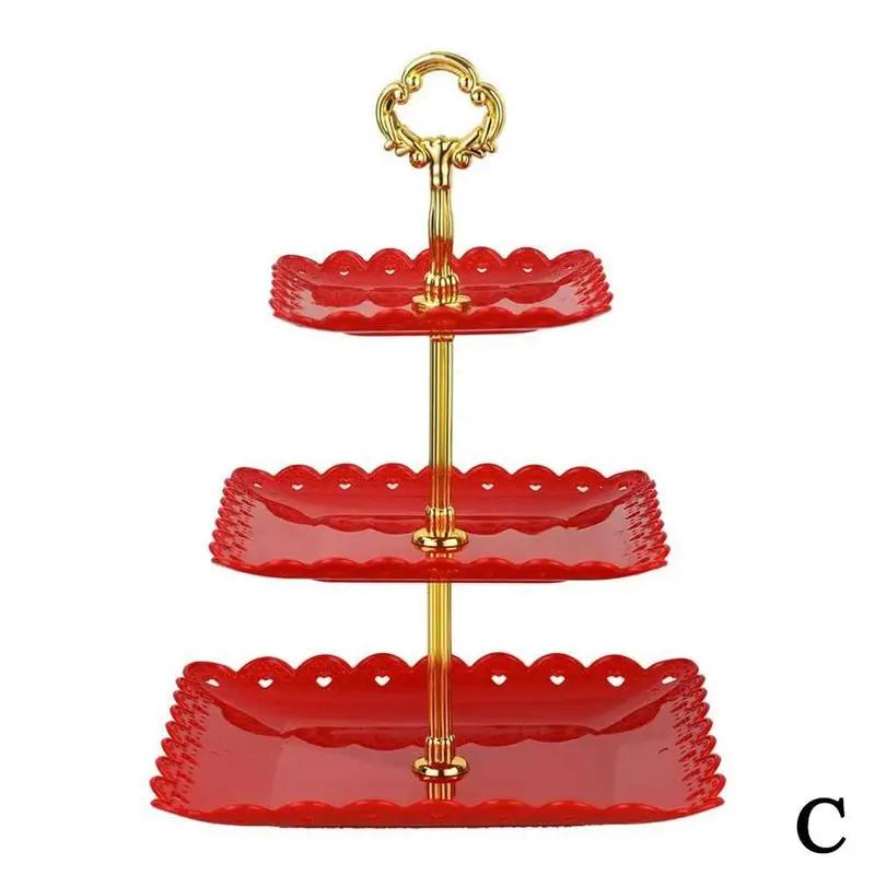 1/3 ярусная подставка для торта Европейская сервировка стола Свадебные блюда Послеобеденный чай Фрукты Закуска Вечеринка Поднос Полка Кекс Десертная тарелка Декор