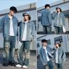 Новая джинсовая куртка для мужчин в ностальгическом корейском стиле, свободная винтажная джинсовая куртка для пар, одинаковый верх