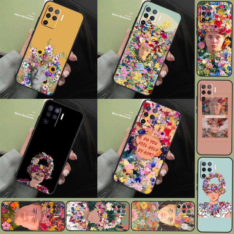 Midsommar May Queen Case For Oppo A80 A78 A98 A40 A60 A18 A38 A58 A15 A17 A77 A74 A94 A54 A57S A16 A76 A96 Cover