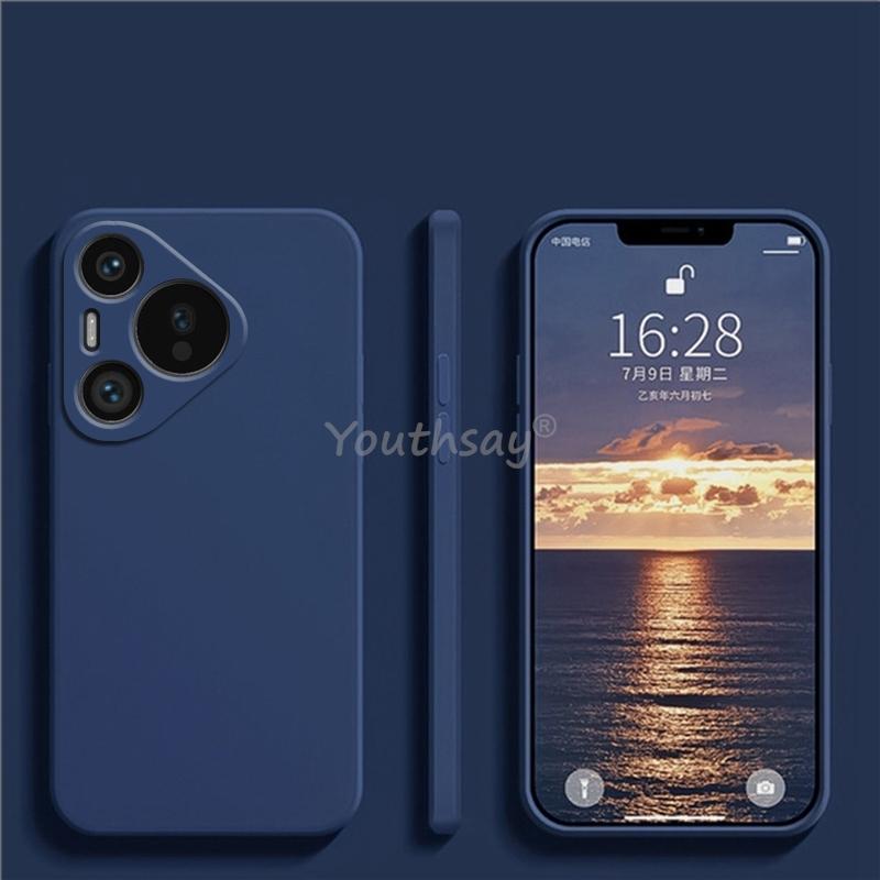 Для Huawei Pura 70 Pro Чехол Pura 70 Pro Чехол Жидкий Силиконовый Простой ТПУ Противоударный Матовый Защитный Телефон Huawei Pura 70 Pro Чехол