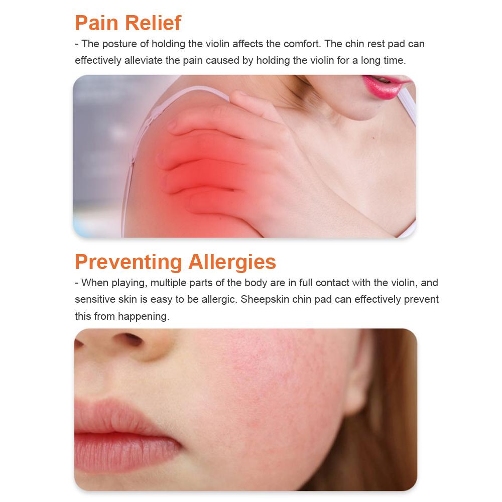 Подставка для плеча для скрипки Подставка для подбородка для скрипки Большая подставка для плеча скрипки Подушка для плеча из овчины Подставка для плеча из овчины